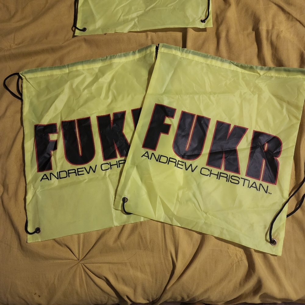 FUKR Andrew Christian Drawstring Bag